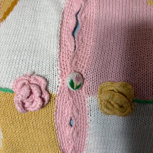 Vintage Eagle's Eye Collectibles Easter Whimsical Button Up Knit Sweater M - Picture 6 of 12